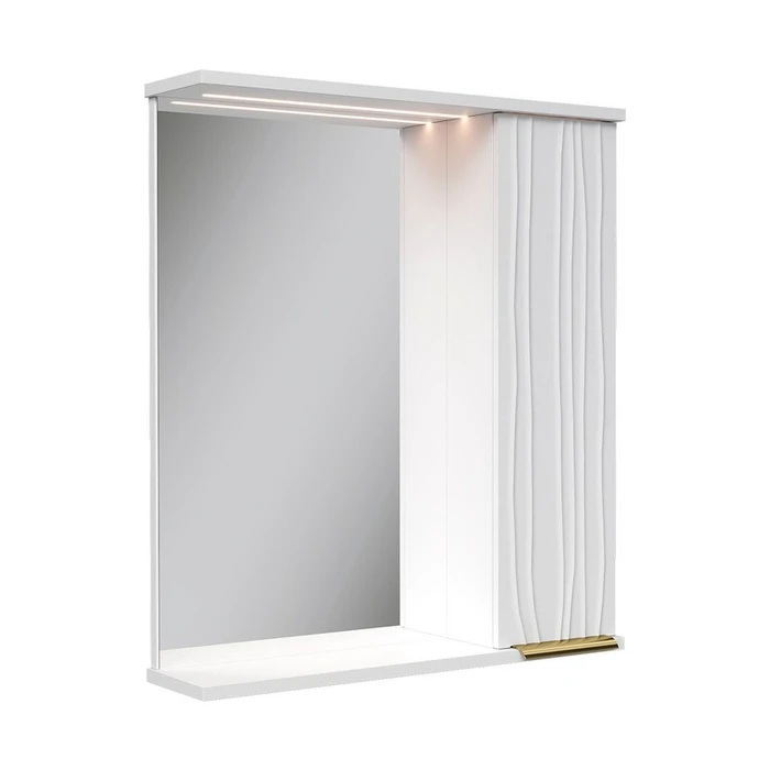 Зеркало-шкаф  LottyGold 60, подвесной, правый, белый, VOLNA zsLOTTYGD60.R-04