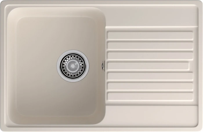 GranFest QUARZ (ECO-78) Мойка чаша+кр 740*480 (белый) 78 белый