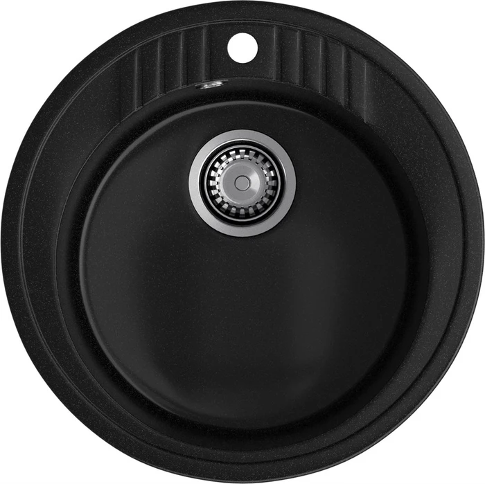 GRANFEST Мойка композит RONDO GF-R--520  D=520 мм  черный  арт.GF- R-520 черный