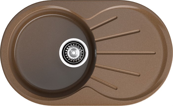 GRANFEST Мойка композит RONDO GF-R--750L  чаша с крылом 750*460мм   терракот арт.GF- R-750L терракот - фото 44119