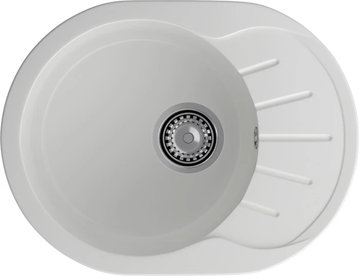 GRANFEST Мойка композит RONDO GF-R--580L чаша с крылом 579*445 мм иней арт.GF- R-580L иней