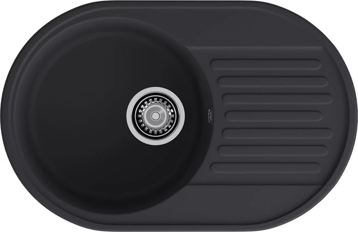 GranFest QUARZ (ECO-18) Мойка чаша+кр 740*480 (черный) 18 черный