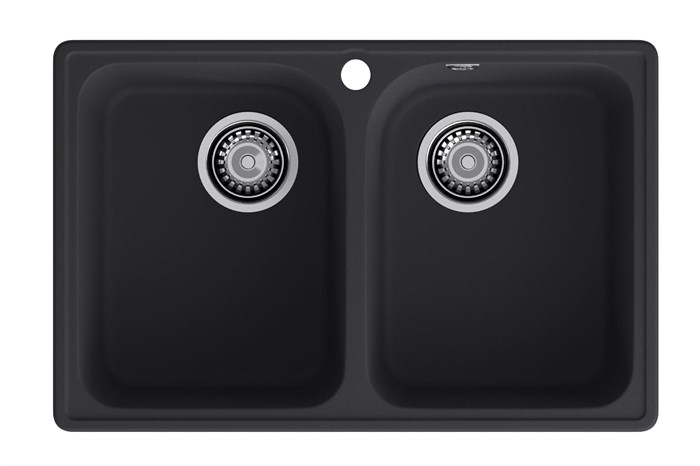 GranFest QUARZ (ECO-15) Мойка 2 чаши 740*480 (черный) 15 черный - фото 44295