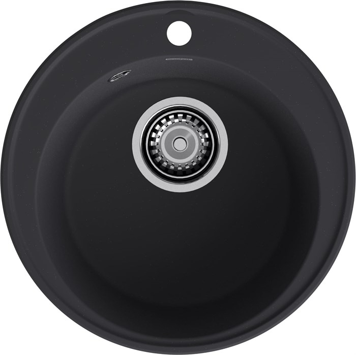 GranFest QUARZ (ECO-08) Мойка чаша D=480мм (черный) 08 черный - фото 44300