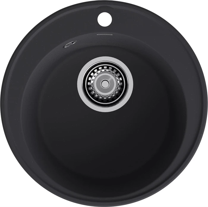 GranFest QUARZ (ECO-08) Мойка чаша D=480мм (черный) 08 черный