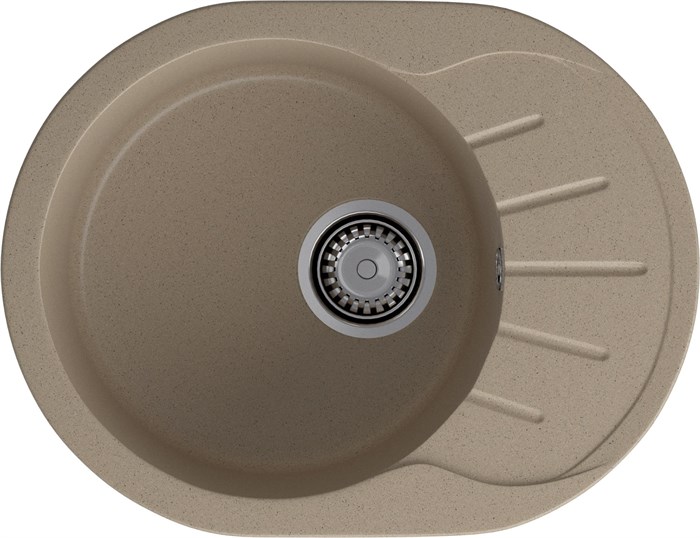 GRANFEST Мойка композит RONDO GF-R--580L  чаша с крылом 579*445мм  песочный арт.GF- R-580L песочный - фото 44315