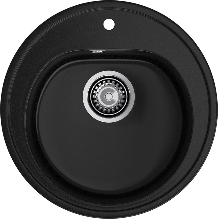 GRANFEST Мойка композит RONDO GF-R--510  D=510мм  черный   арт.GF- R-510 черный - фото 44330