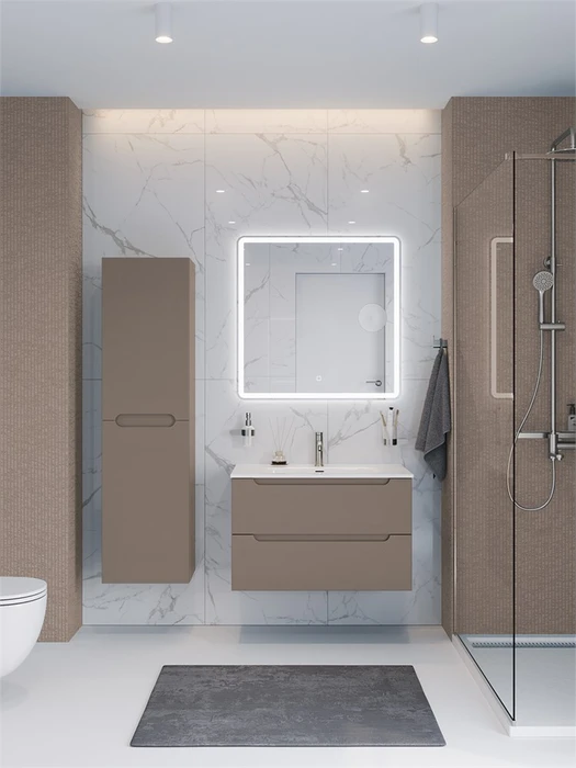 Тумба с раковиной подвесная BelBagno ЭТНА (ETNA) 80 Бежевый Матовый, раковина BB800ETL BB800ETL;ETNA-800-2C-SO-CO