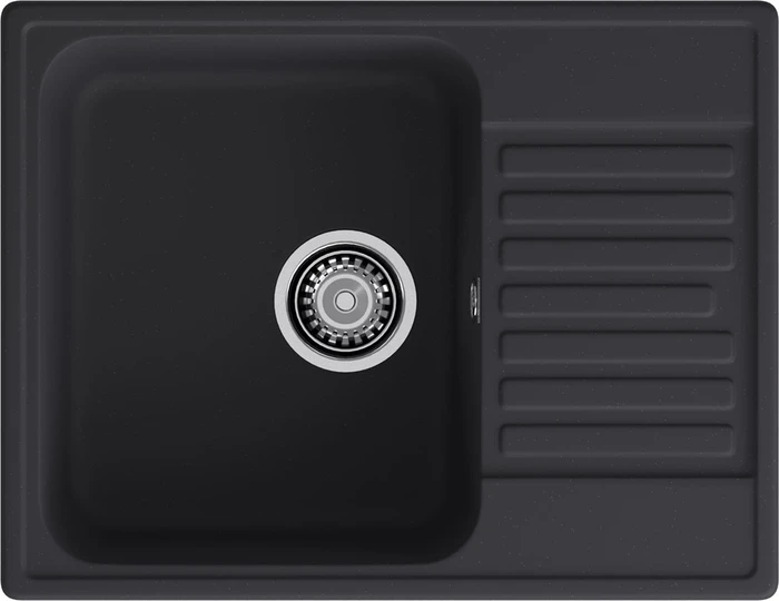 GranFest QUARZ (ECO-13) Мойка чаша+кр 620*480 (черный) 13 черный