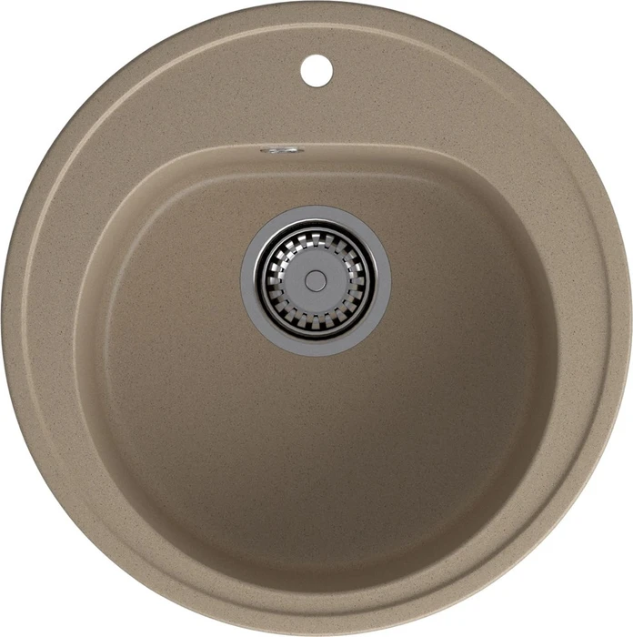 GRANFEST Мойка композит RONDO GF-R--510 D=510мм песочный  арт.GF- R-510 песочный
