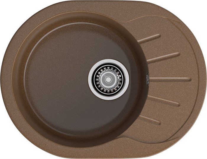 GRANFEST Мойка композит RONDO GF-R--580L  чаша с крылом 579*445мм  терракот арт.GF- R-580L терракот - фото 44562