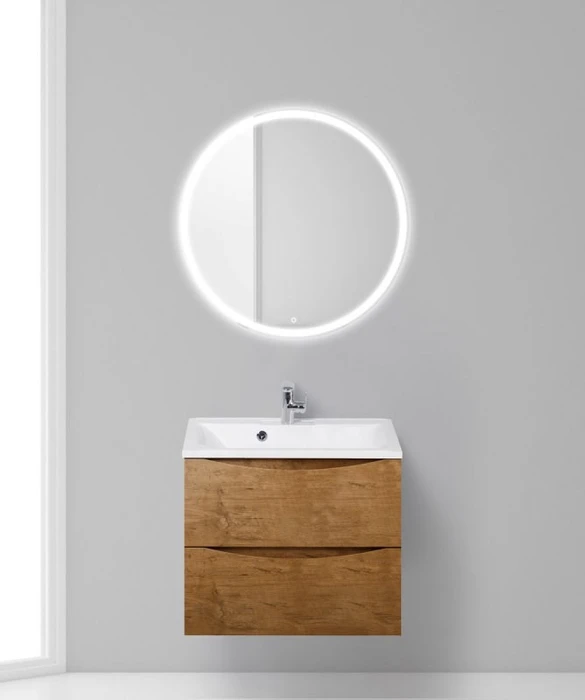 Тумба с раковиной подвесная BelBagno МАРИНА (MARINO) 65 Rovere Nature, раковина белая MARINO-650-2C-SO-RN-P;BB650/450-LV-MR-PR