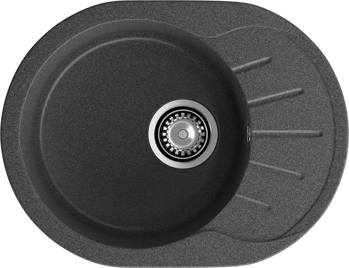GRANFEST Мойка композит RONDO GF-R--580L  чаша с крылом 579*445мм графит арт.GF- R-580L графит - фото 44743
