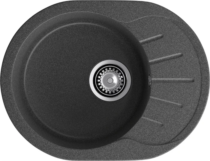 GRANFEST Мойка композит RONDO GF-R--580L чаша с крылом 579*445мм графит арт.GF- R-580L графит