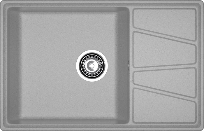 GRANFEST Мойка композит VERTEX, GF-V-780L, чаш+кр 780*500, серый V-780L серый - фото 44904