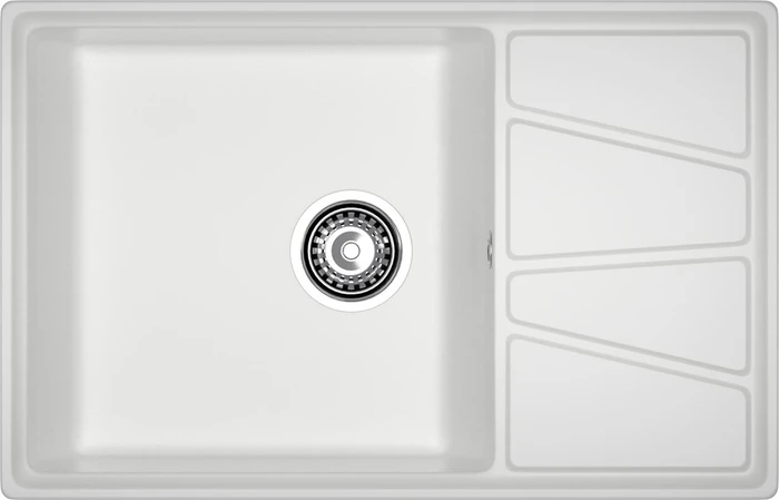 GRANFEST Мойка композит VERTEX, GF-V-780L, чаш+кр 780*500, иней V-780L иней