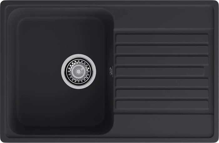 GranFest QUARZ (ECO-78) Мойка чаша+кр 740*480 (черный) 78 черный
