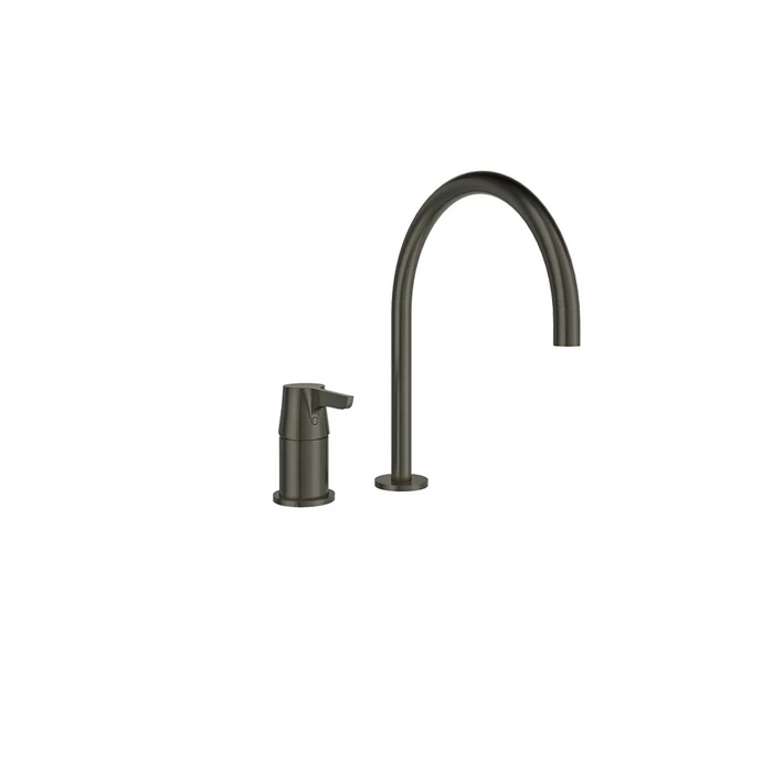 Смеситель для раковины однорычажный на 2 отверстия ADAGIO 914702GR графит 914702GR