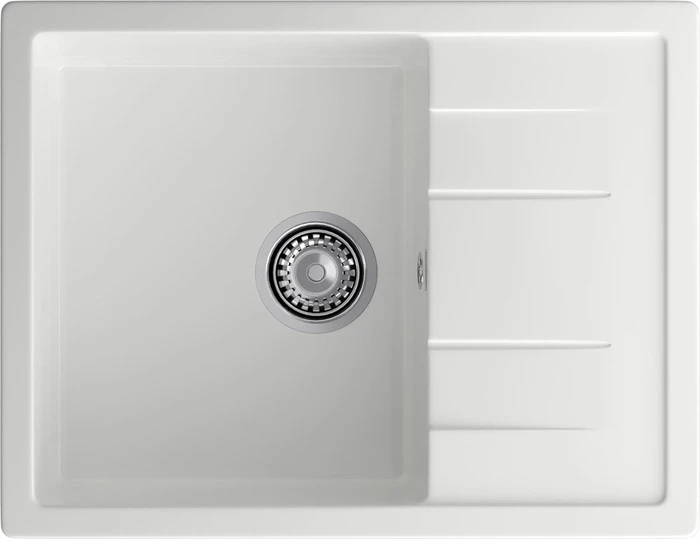 GRANFEST Мойка композит QUADRO GF-Q--650L чаша с крылом 650*500мм иней арт.GF- Q-650L иней