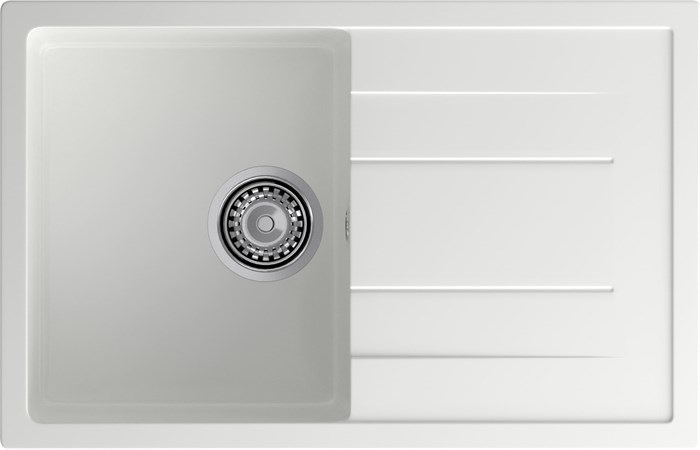 GRANFEST Мойка композит QUADRO GF-Q--780L  чаша с крылом 780*500 мм  иней арт.GF- Q-780L иней - фото 45293