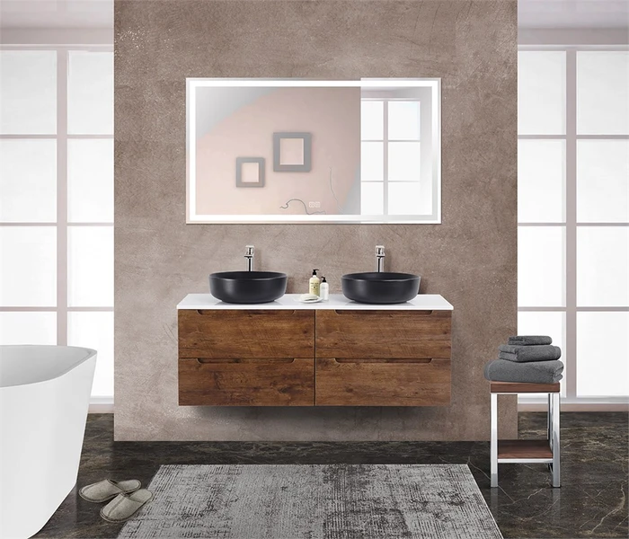 Тумбы со столешницей подвесная BelBagno ЭТНА (ETNA) 140 Rovere Moro ETNA-700-2C-SO-RN-P;EK-140-2-BL