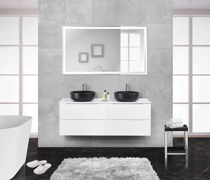 Тумбы со столешницей подвесная BelBagno ЭТНА (ETNA) 140 Bianco Lucido ETNA-700-2C-SO-BO-P;EK-140-2-BL