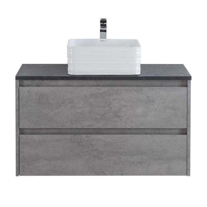 Тумба со столешницей подвесная BelBagno СТРУКТУРА (KRAFT) 80 Cemento Grigio KRAFT-800-2C-SO-CG;KEP-80-MCO