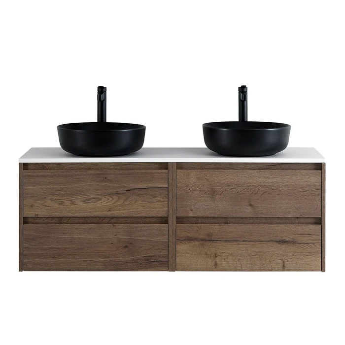 Тумба со столешницей EK-120-2-BL подвесная BelBagno СТРУКТУРА (KRAFT) 120 Rovere Tabacco KRAFT-600-2C-SO-RT;EK-120-2-BL