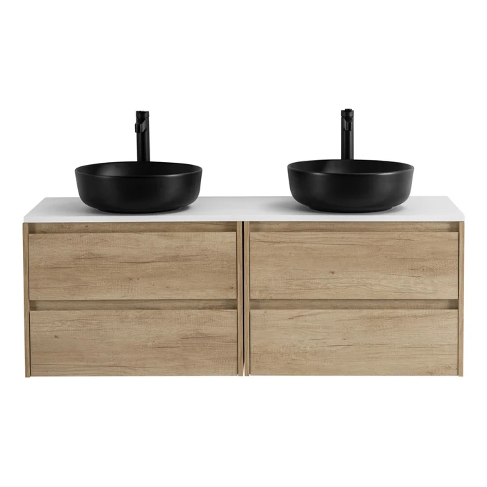 Тумба со столешницей EK-120-2-BL подвесная BelBagno СТРУКТУРА (KRAFT) 120 Rovere Nebrasca Nature KRAFT-600-2C-SO-RNN;EK-120-2-BL