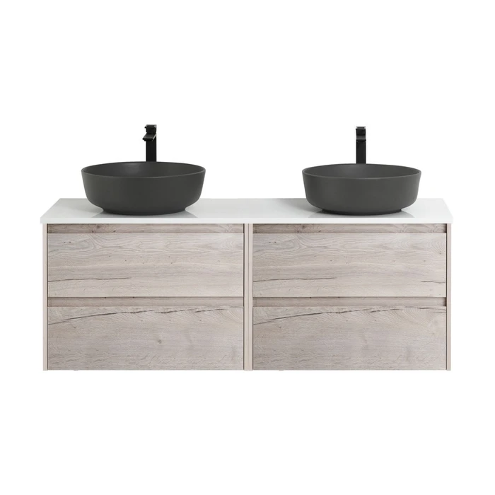 Тумба со столешницей EK-120-2-BL подвесная BelBagno СТРУКТУРА (KRAFT) 120 Rovere Galifax Bianco KRAFT-600-2C-SO-RGB;EK-120-2-BL