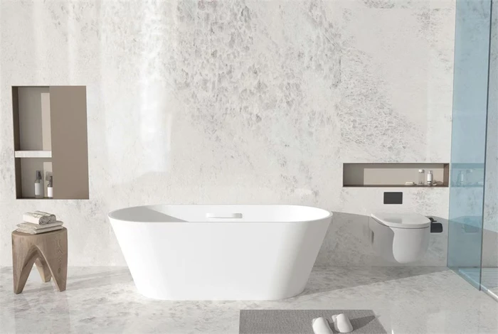 Ванна из искусственного камня Solid Surface 1700x750x530, с ручкой CEZARES CZR-COMFORT-170-75-53-SSB-HND CZR-COMFORT-170-75-53-SSB-HND