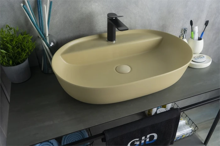 Накладная светло-коричневая матовая раковина для ванной Gid Sr1346 53343, 51194, 54466