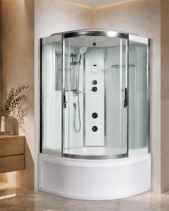 Душевая кабина WeltWasser WW500 Emmer 11055 110x110 10000003288 профиль хром, стекло прозрачное 10000003288