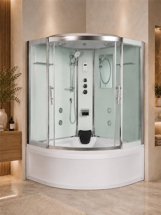 Душевой бокс WeltWasser WW500 Emmer 15055 150x150 10000003291 профиль хром, стекло прозрачное 10000003291