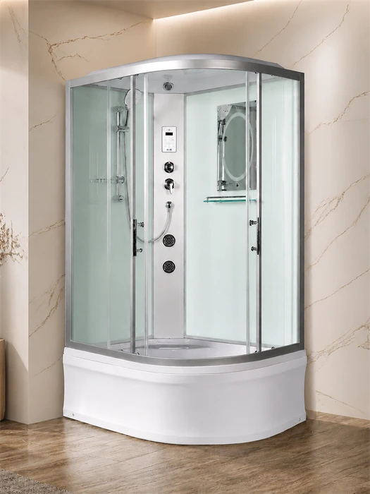 Душевая кабина WeltWasser WW500 Halle 1204 120x90 L 10000003253 с гидромассажем, профиль хром, стекло прозрачное 10000003253