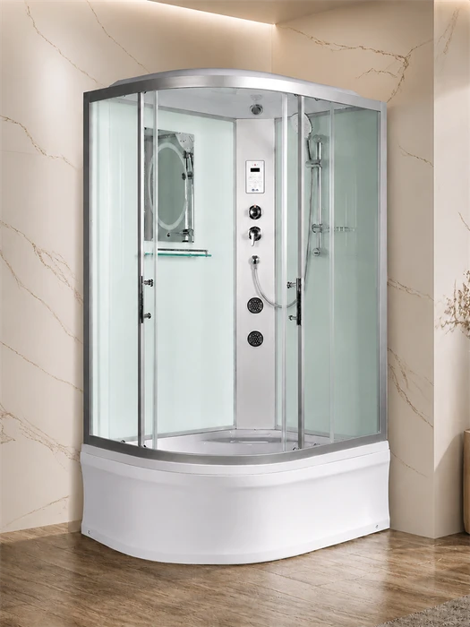 Душевая кабина WeltWasser WW500 Halle 1204 120x90 R 10000003315 с гидромассажем, профиль хром, стекло прозрачное 10000003315