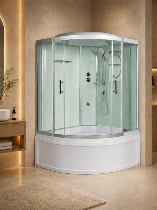 Душевая кабина WeltWasser WW500 Emmer 12055-2 120х120 10000004656 профиль хром, стекло прозрачное 10000004656