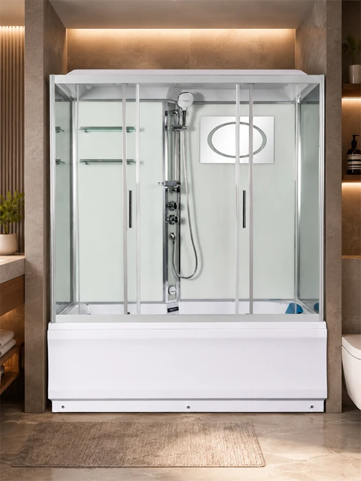 Душевой бокс WeltWasser WW500 Emmer 150х85 10000004659 профиль хром, стекло прозрачное 10000004659