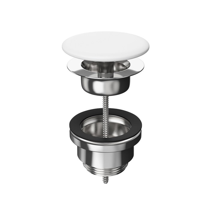Донный клапан с керамической крышкой, белый матовый KMUNDR07MWH1