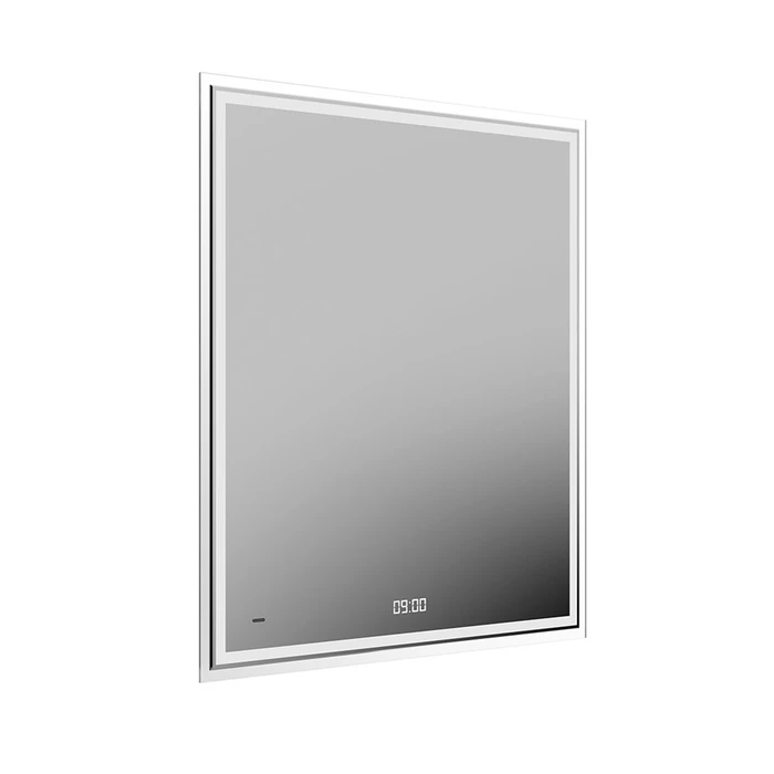 Зеркало Tecno/Текно c LED 70 с подсветкой, с функцией антизапотевание, белый глянцевый TE.mi.70