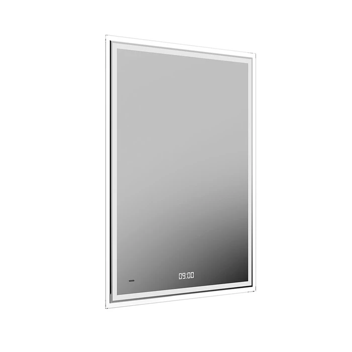 Зеркало Tecno/Текно c LED 60 с подсветкой, с функцией антизапотевание, белое глянцевое TE.mi.60