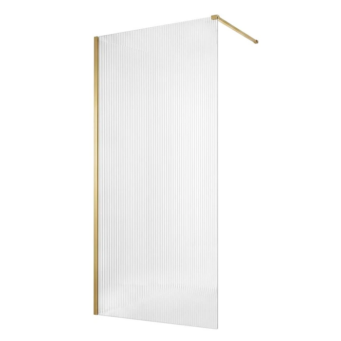 Душевая перегородка Loranto Walk-in 120х200 CS-Z02G-120 профиль брашированное золото CS-Z02G-120