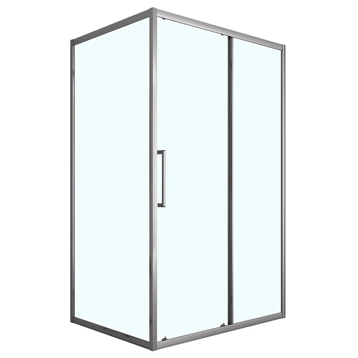 Душевое ограждение Loranto 120x80x190 раздвижная дверь, универсальная, прозрачное стекло 6 мм, профиль серый матовый (CS-AB02GG-128) CS-AB02GG-128