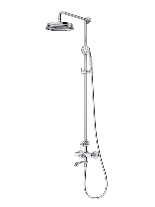 LIBERTY-F-CVD-01 Душевая стойка со смесителем и изливом, хром LIBERTY-F-CVD-01