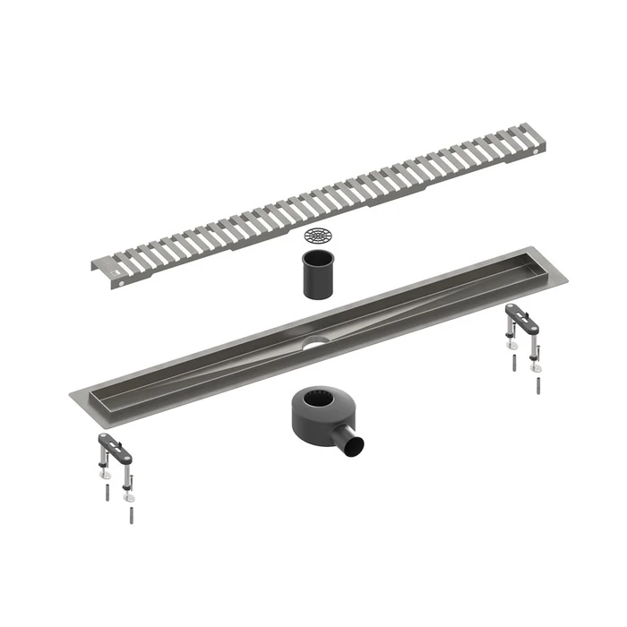 Душевой лоток TIMO Drain System 900 с вставкой "lines", черное золото (DS230109/18) DS230109/18