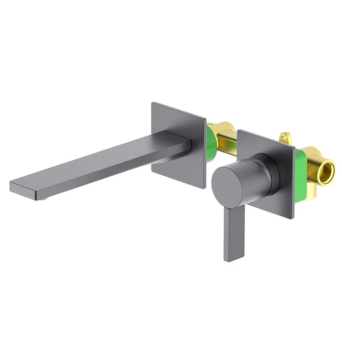 Смеситель для раковины встроенный Timo Caisa черное золото (9072/18SM) 9072/18SM