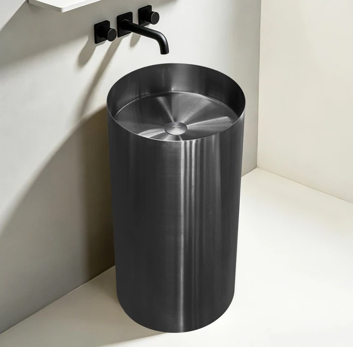 Раковина отдельностоящая ABBER Wasser Kreis AF2414GM оружейная сталь AF2414GM