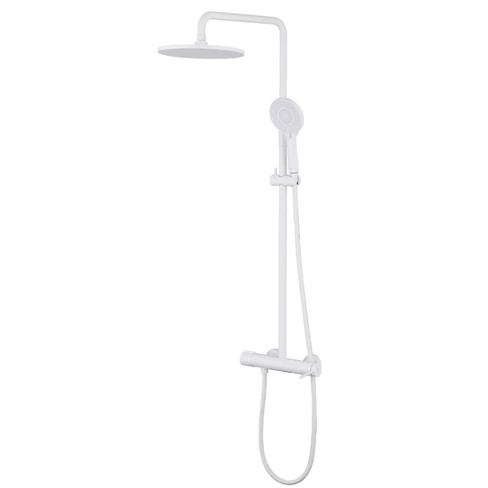 Душевая стойка ABBER Emotion AF8816WL с изливом, белый матовый AF8816WL