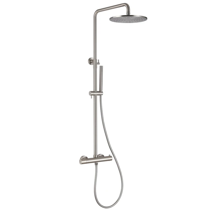 Душевая стойка ABBER Wasser Kreis AF8160SPL с термостатом без излива, сатин AF8160SPL