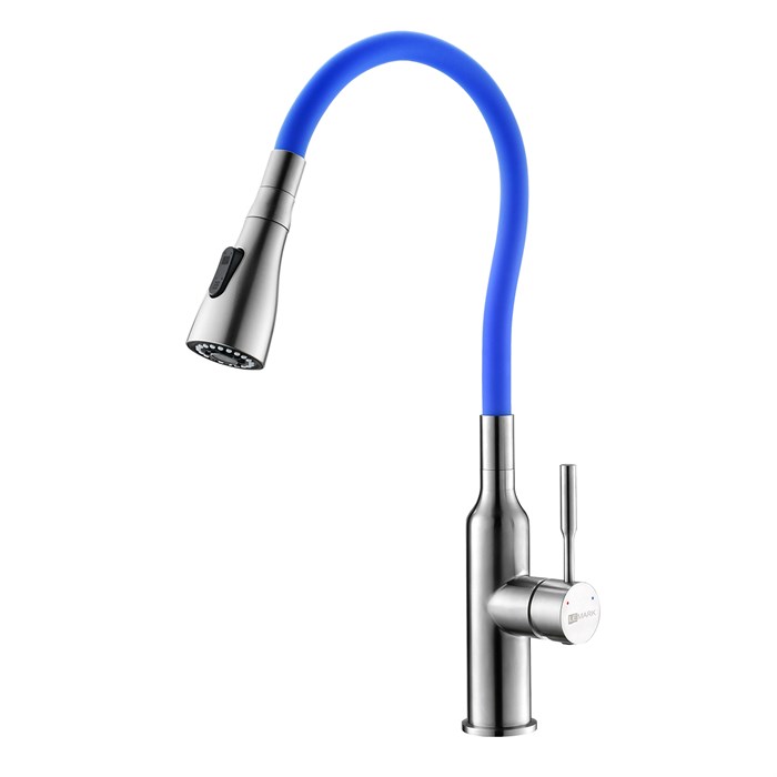 Expert Смеситель для кухни, гиб.излив 203мм, р/ОД, матовый/синий, LM, LM5082S-Blue LM5082S-Blue - фото 48358